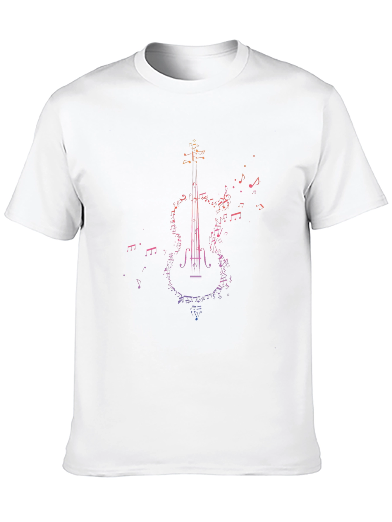 Musical Violin Graphic Tee - Stylish Black T-Shirt