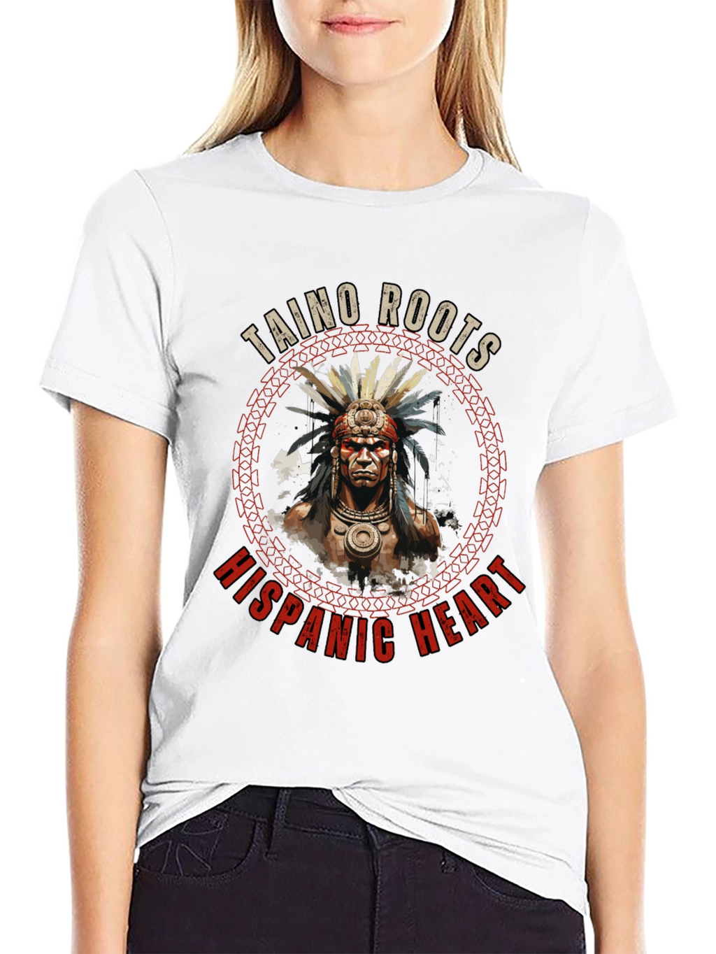Taino Roots Hispanic Heart T-Shirt