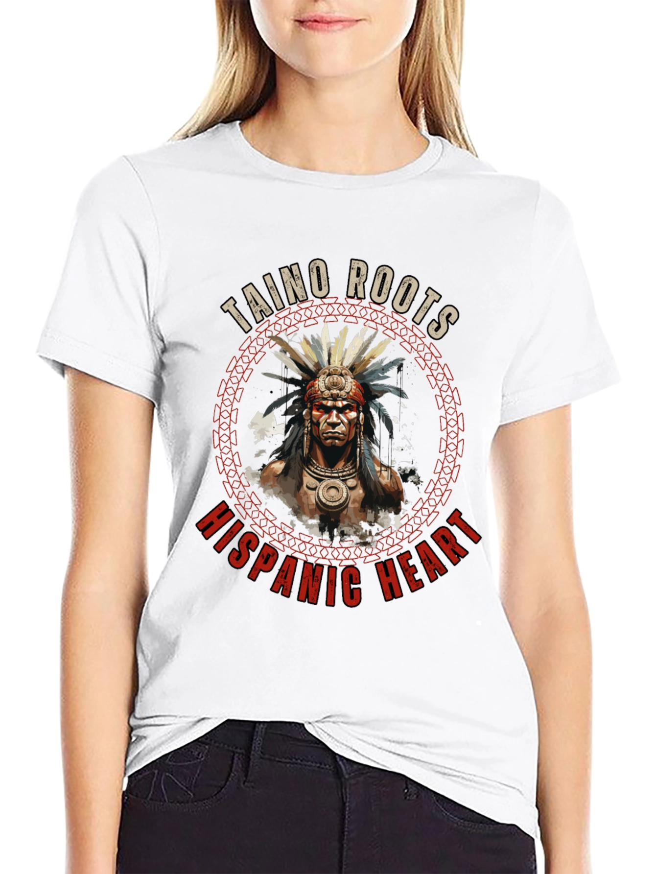 Taino Roots Hispanic Heart T-Shirt