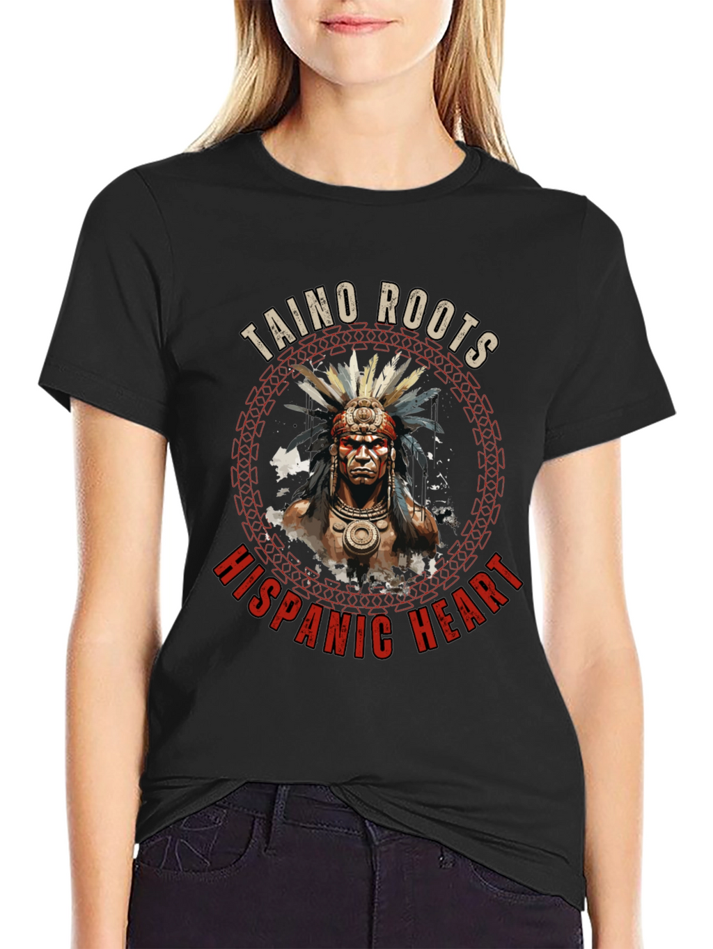 Taino Roots Hispanic Heart T-Shirt