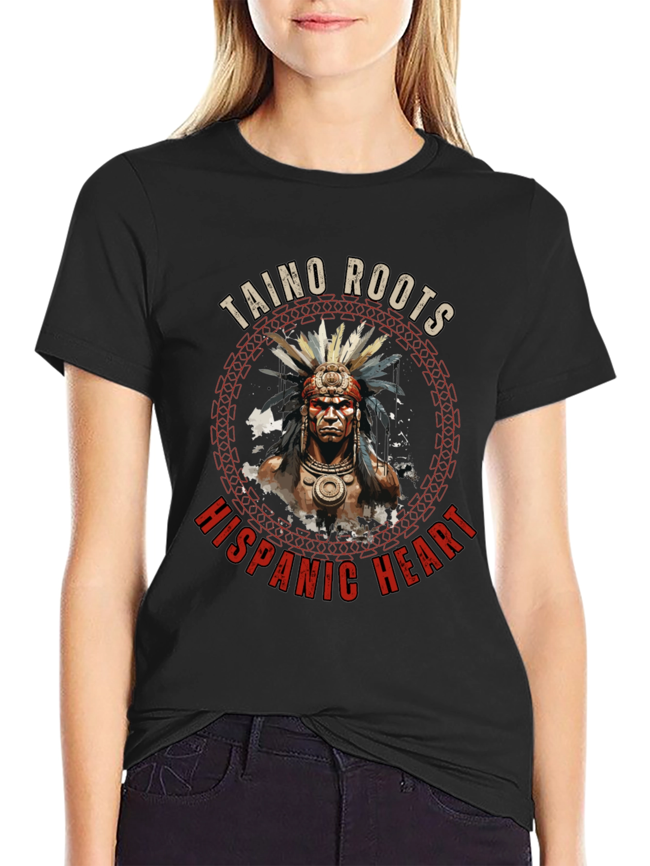 Taino Roots Hispanic Heart T-Shirt