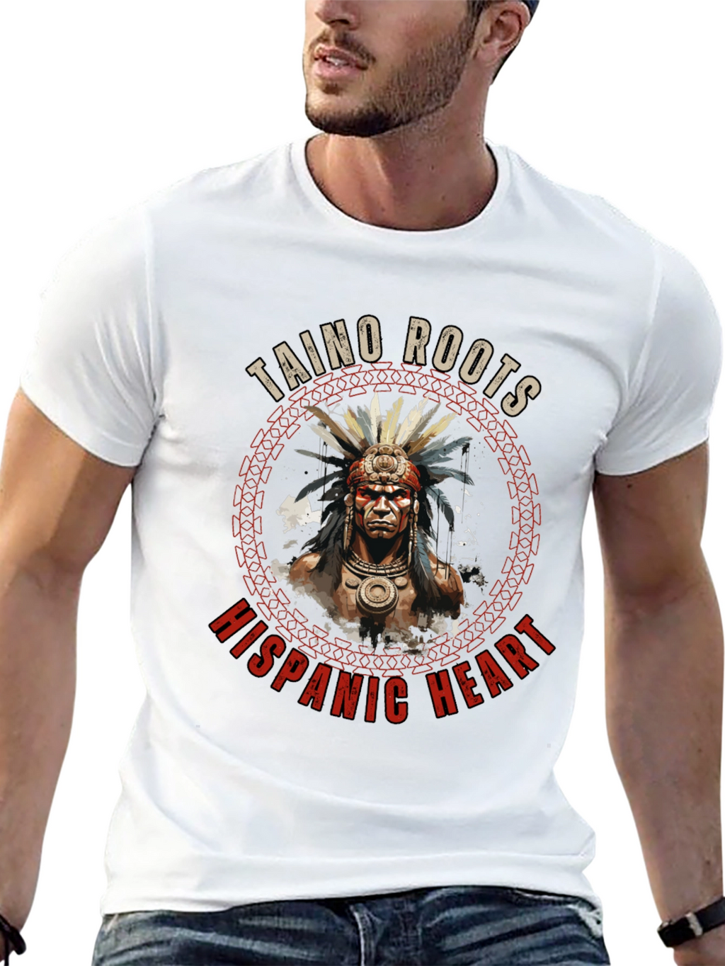 Taino Roots Hispanic Heart T-Shirt