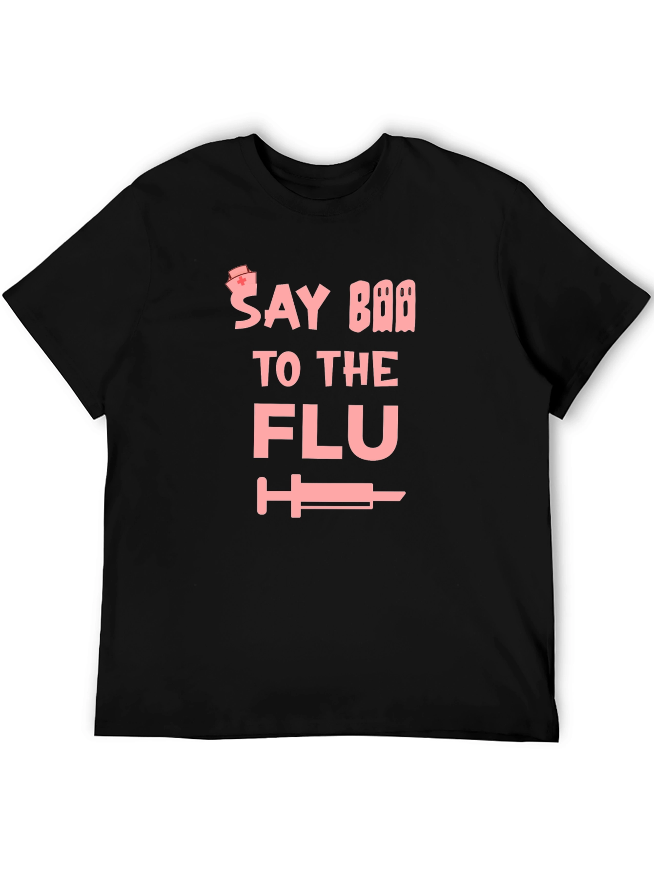 Say Boo to the Flu Black Graphic Tee
