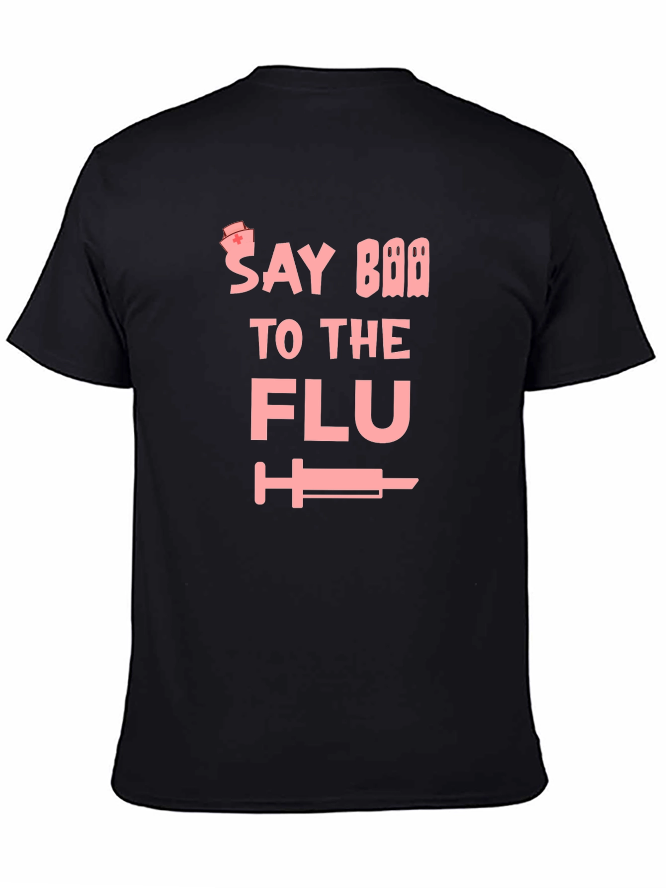 Say Boo to the Flu Black Graphic Tee