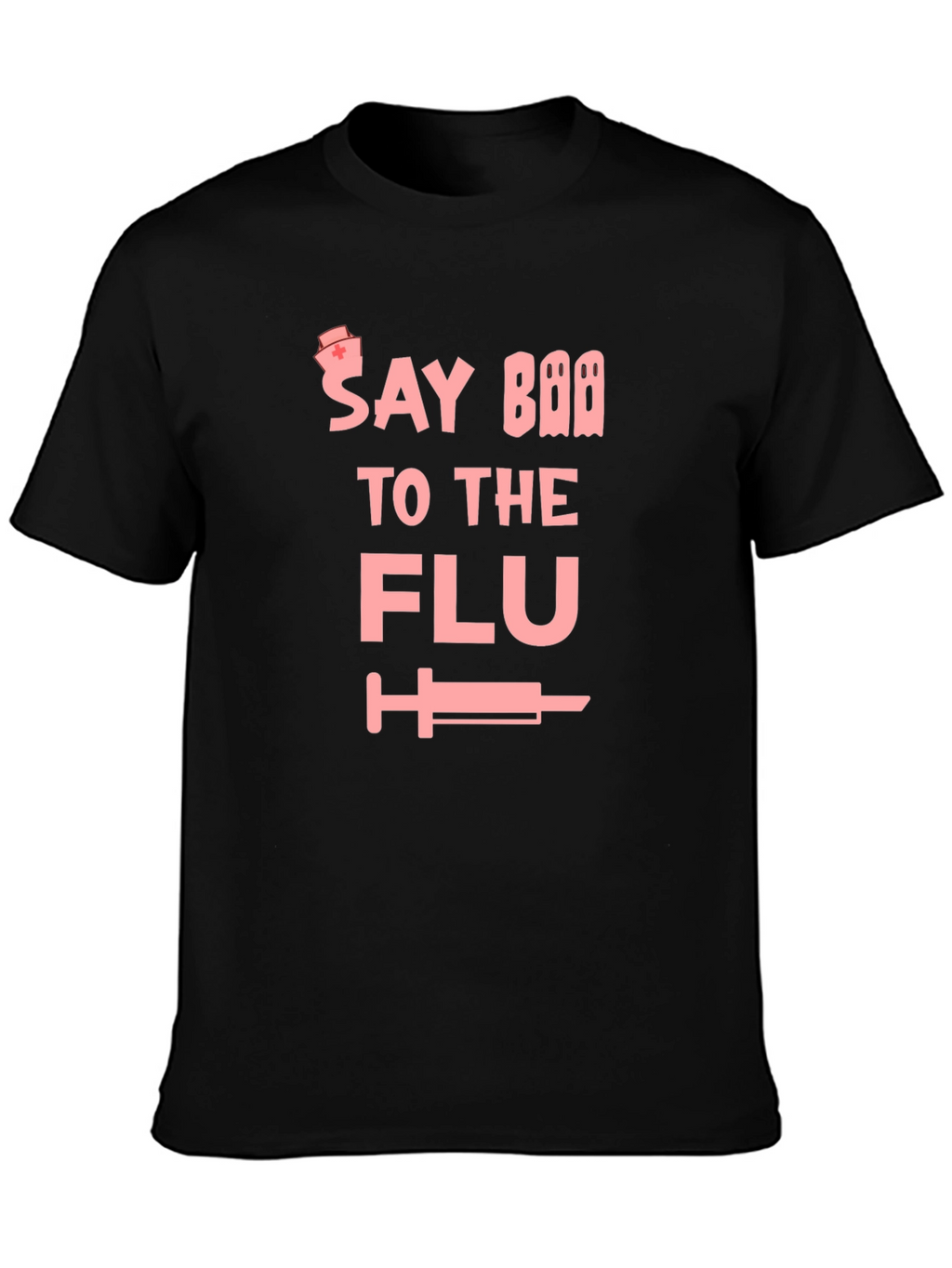 Say Boo to the Flu Black Graphic Tee