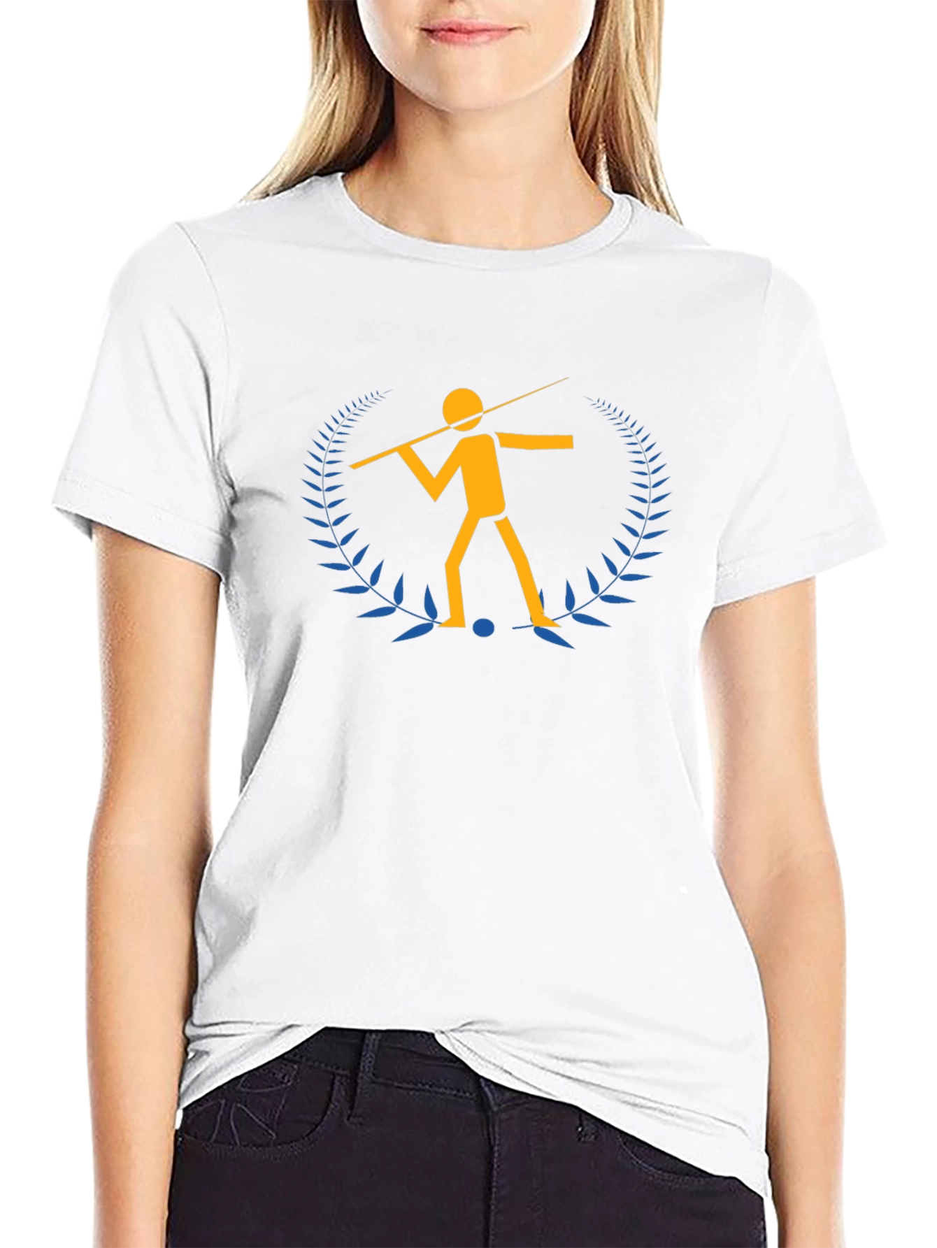 Javelin Thrower Graphic Tee - Black