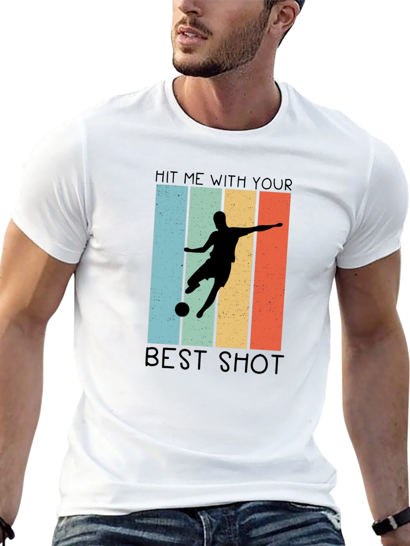 Hit Me With Your Best Shot T-Shirt Soccer Design