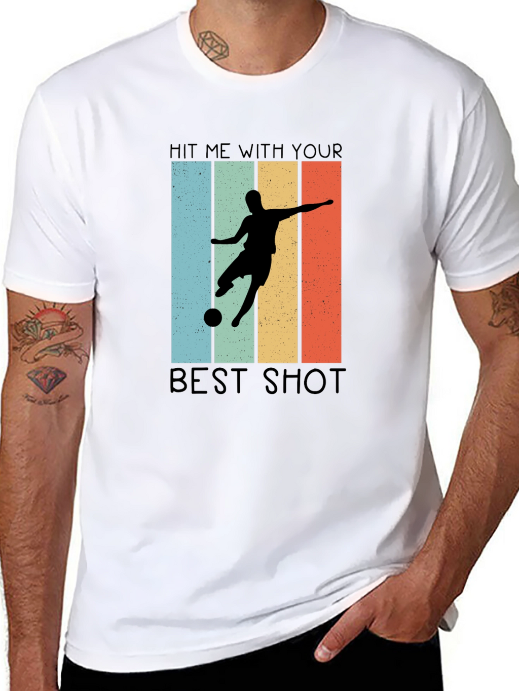 Hit Me With Your Best Shot T-Shirt Soccer Design