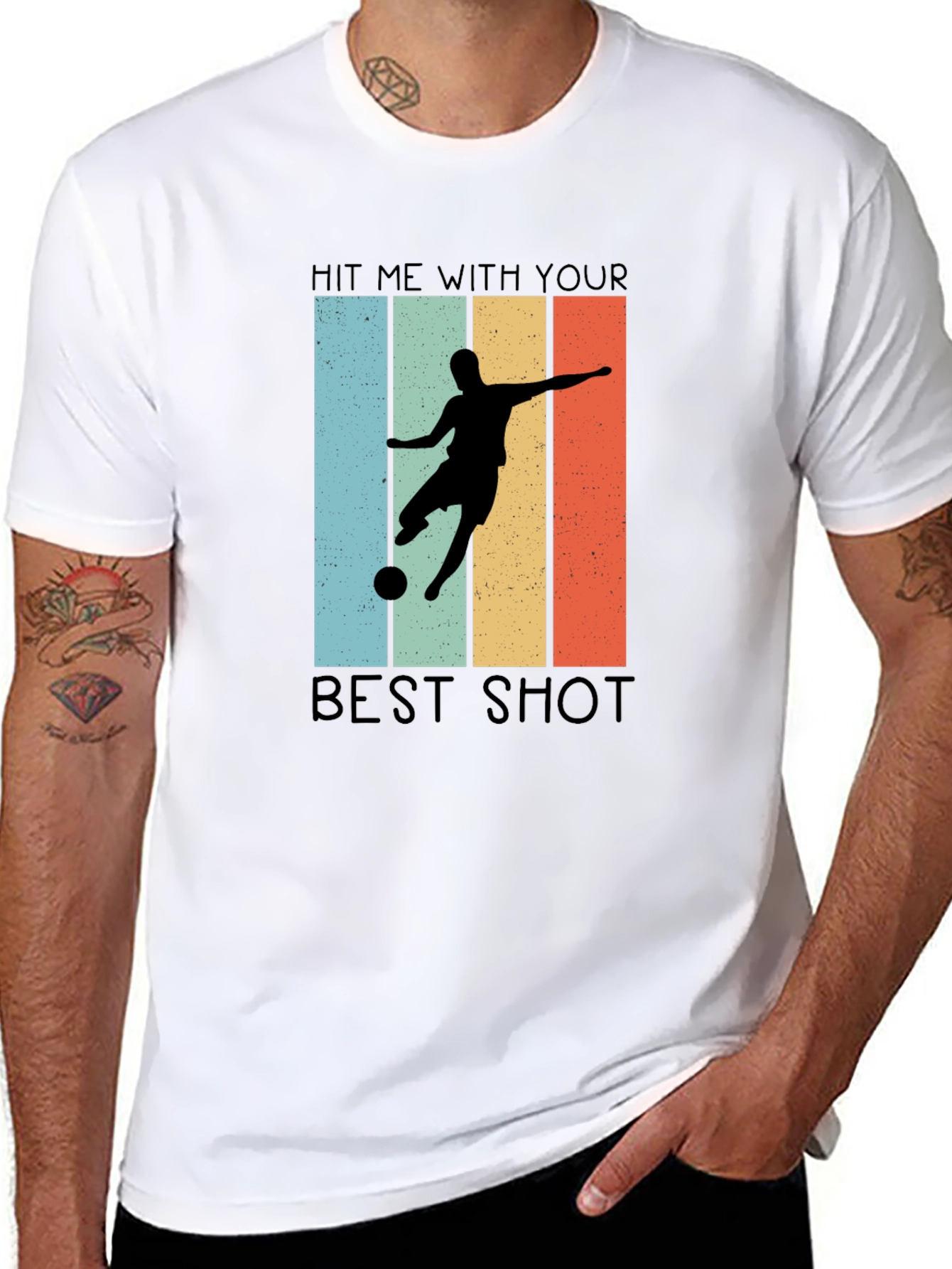 Hit Me With Your Best Shot T-Shirt Soccer Design