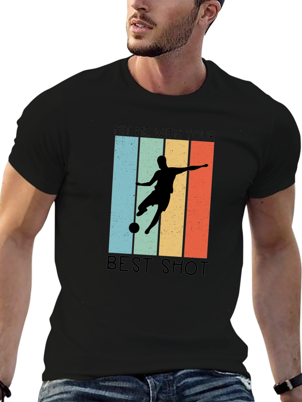 Hit Me With Your Best Shot T-Shirt Soccer Design