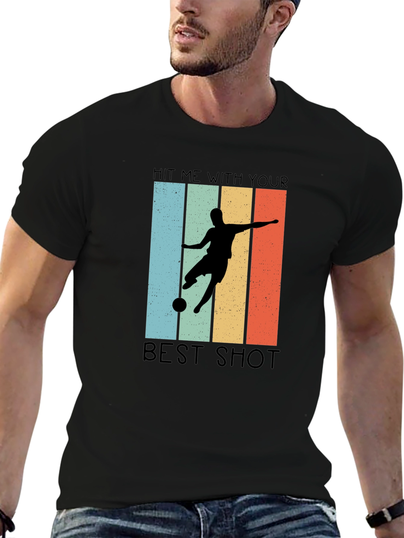 Hit Me With Your Best Shot T-Shirt Soccer Design