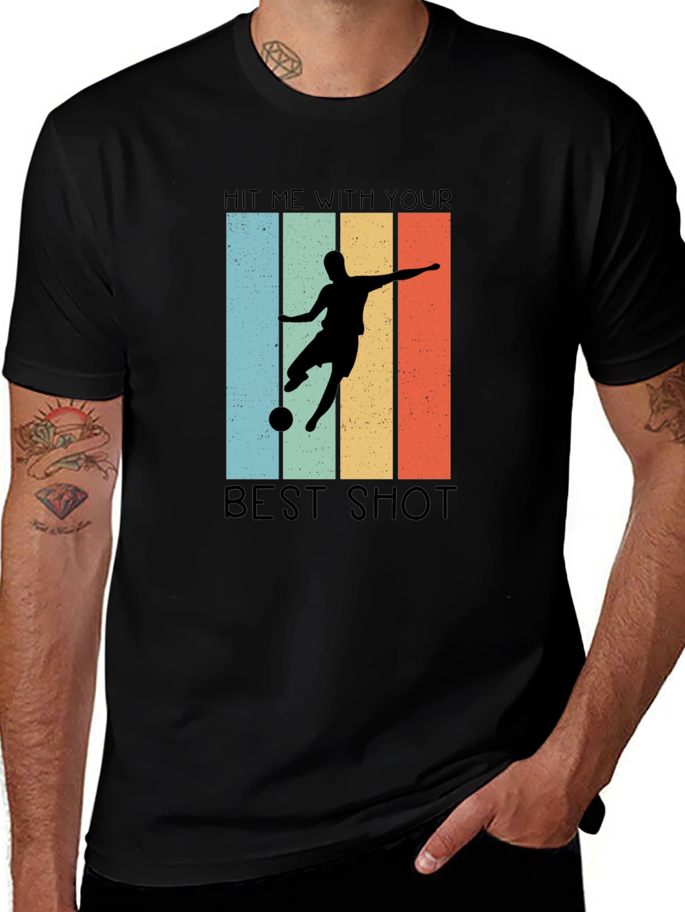 Hit Me With Your Best Shot T-Shirt Soccer Design