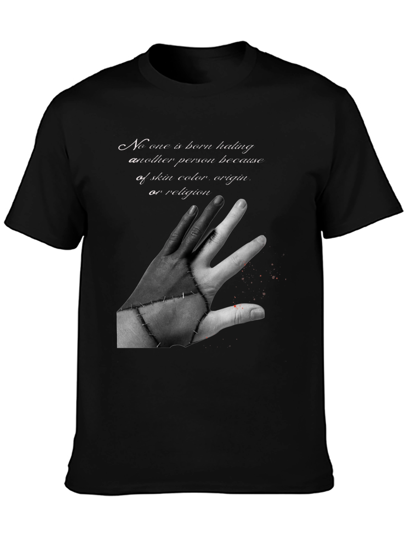 Unity Black T-Shirt - No Hate Graphic Tee