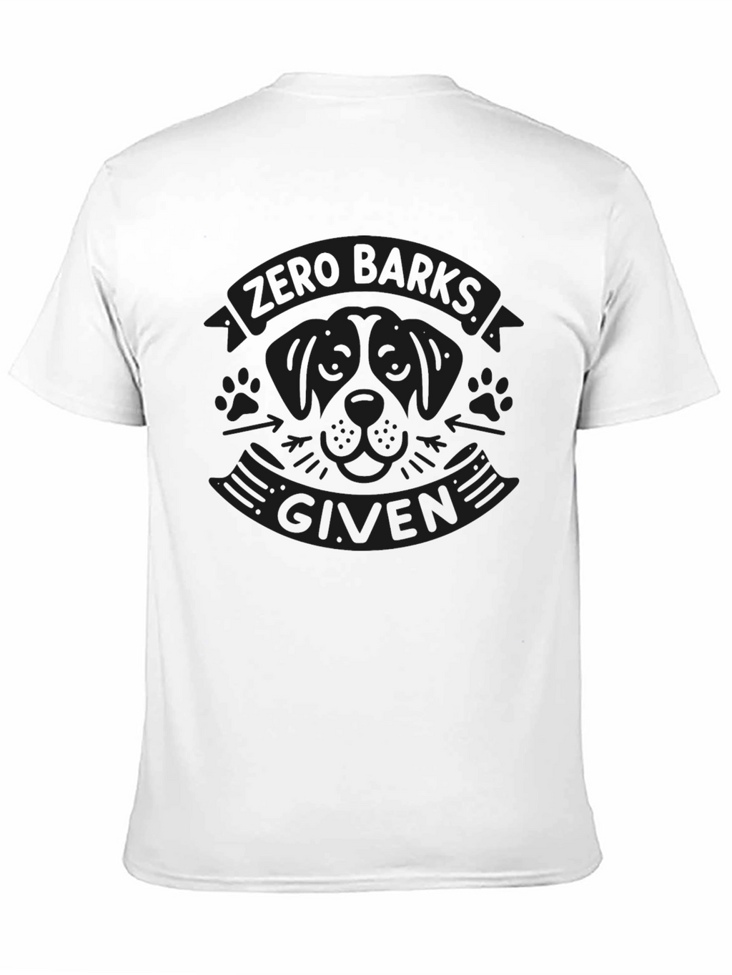 Zero Barks Given Black Graphic Tee