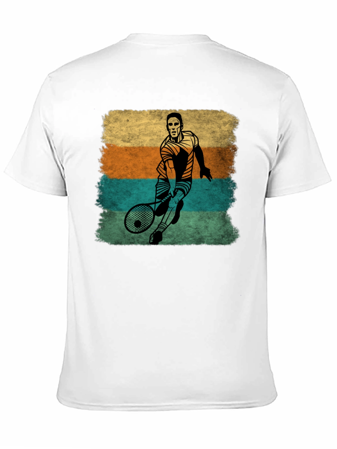 Retro Tennis Player Graphic T-Shirt