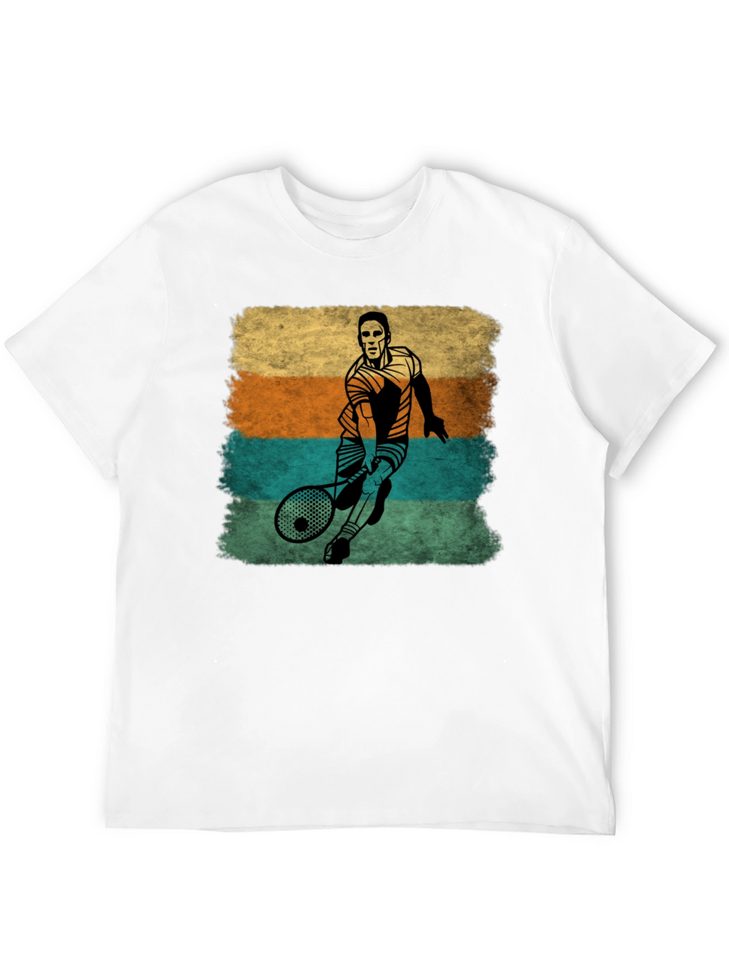 Retro Tennis Player Graphic T-Shirt