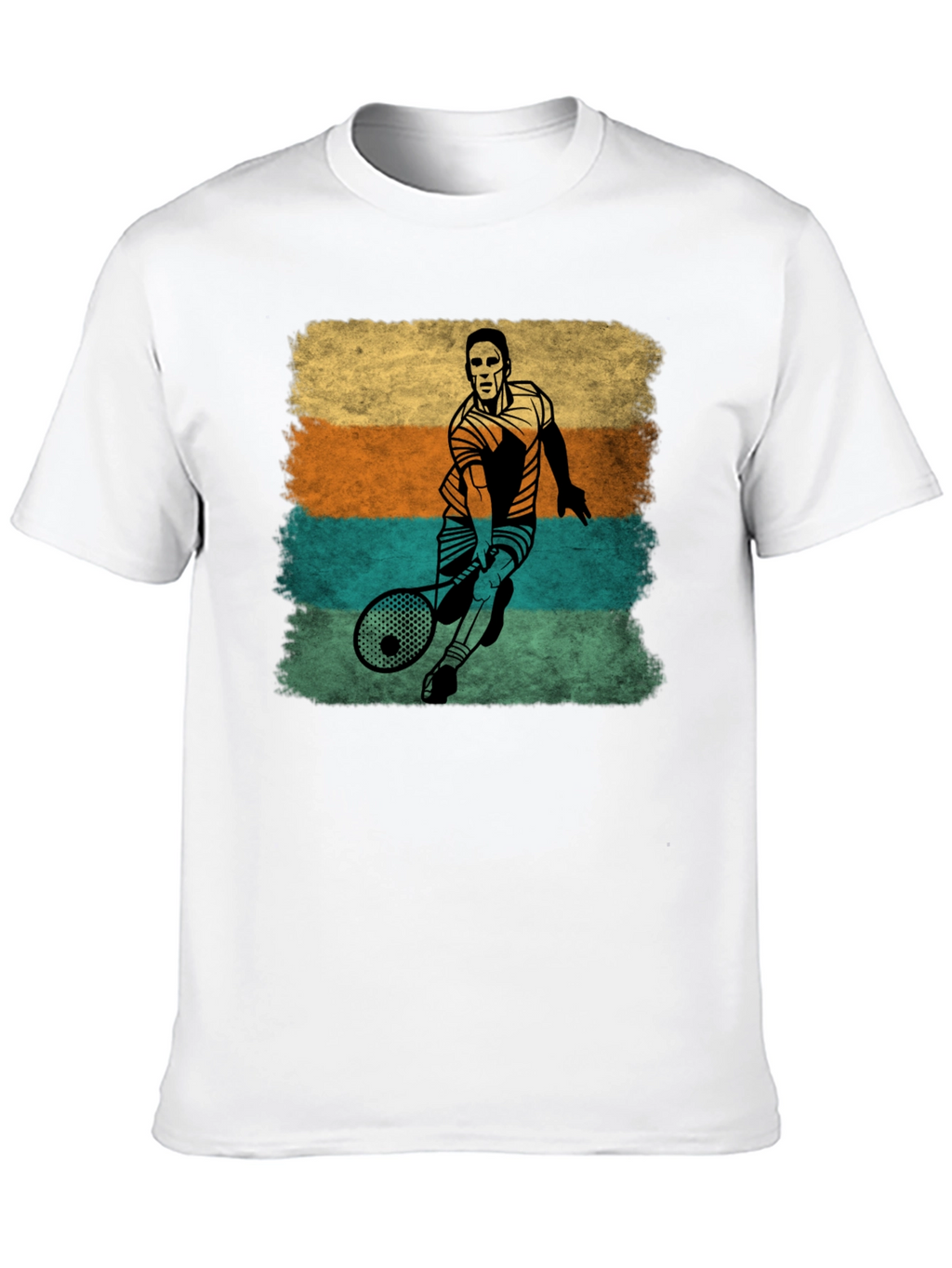 Retro Tennis Player Graphic T-Shirt