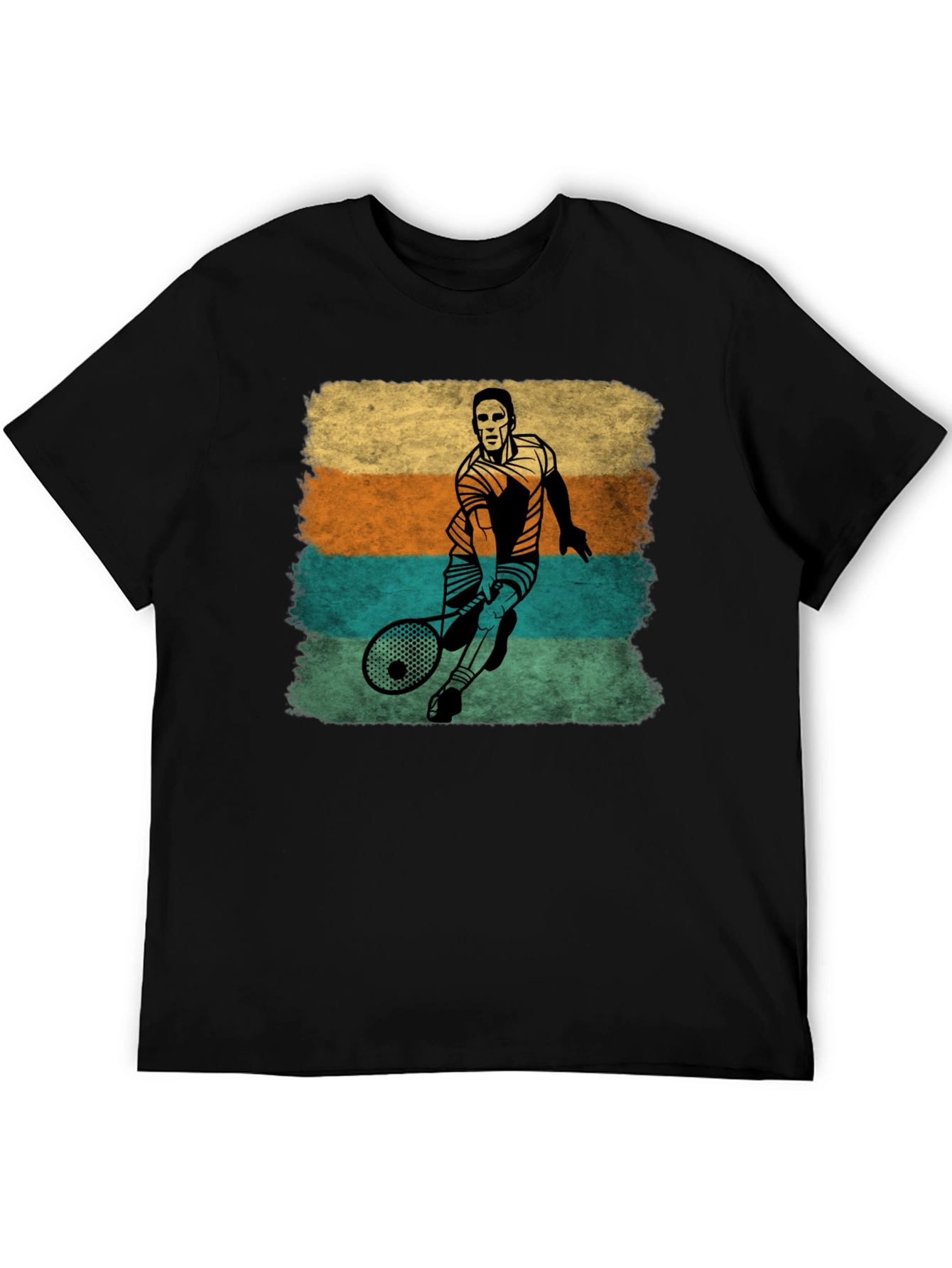 Retro Tennis Player Graphic T-Shirt