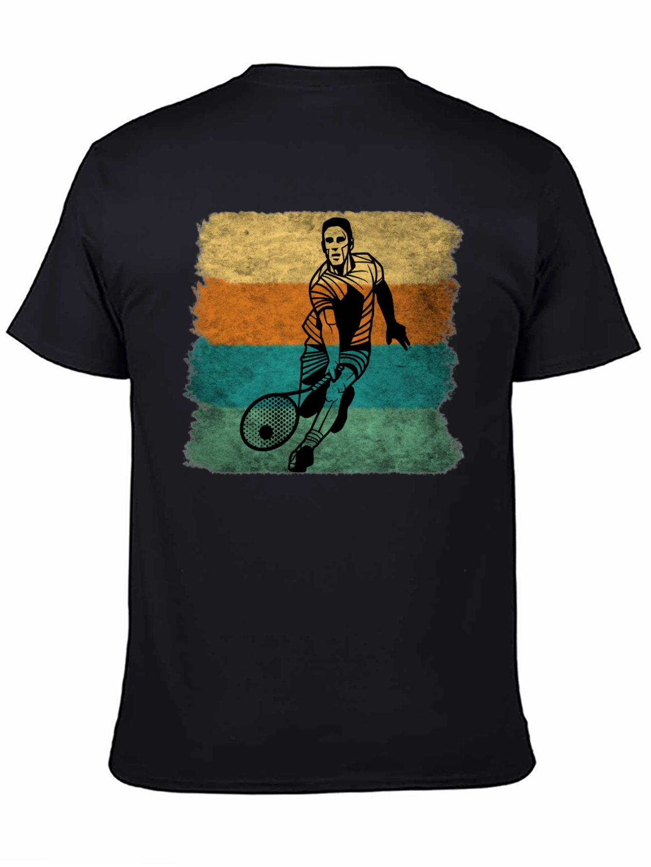 Retro Tennis Player Graphic T-Shirt