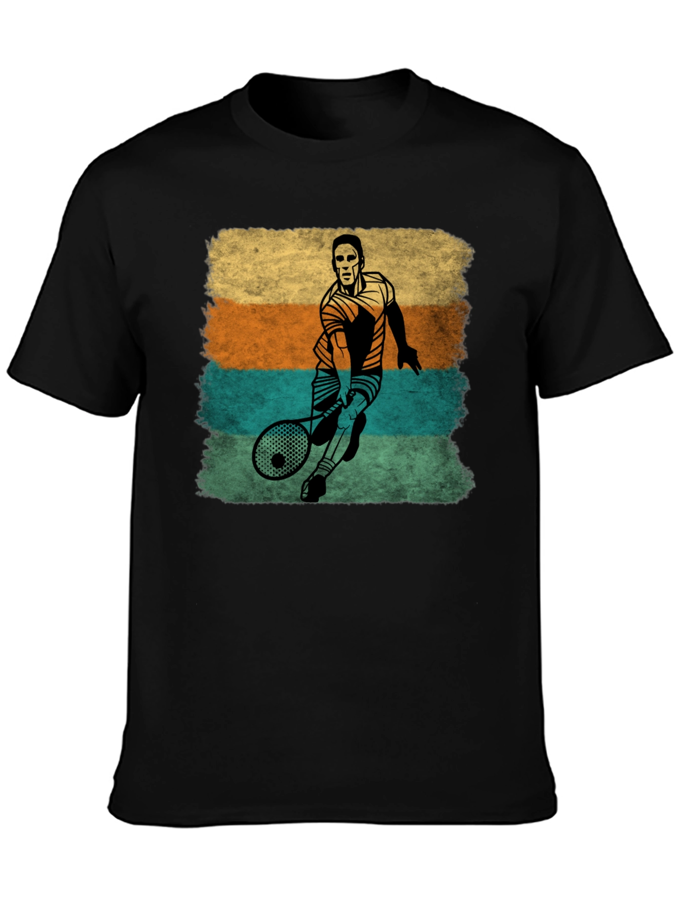 Retro Tennis Player Graphic T-Shirt