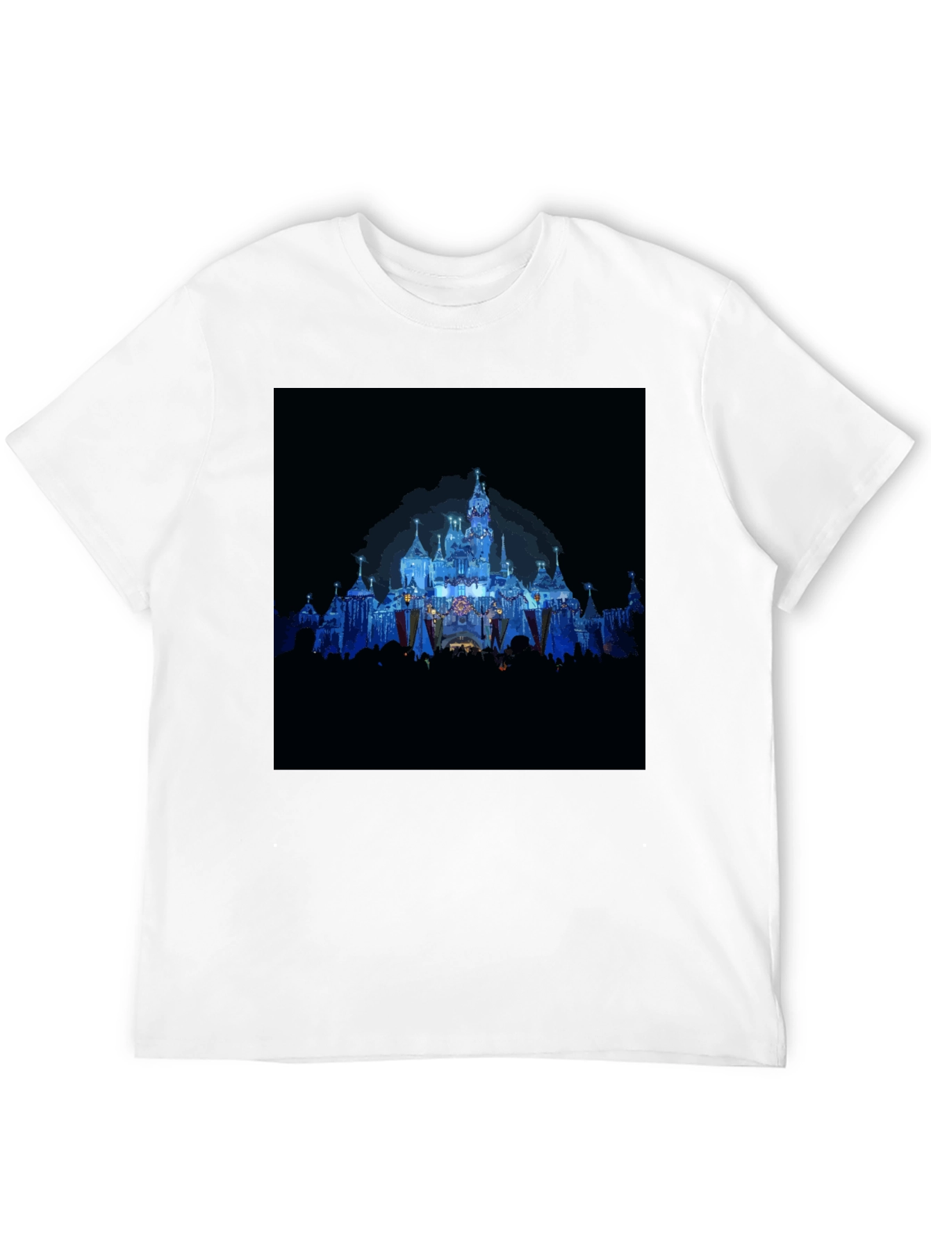 Magical Castle Print Black T-Shirt