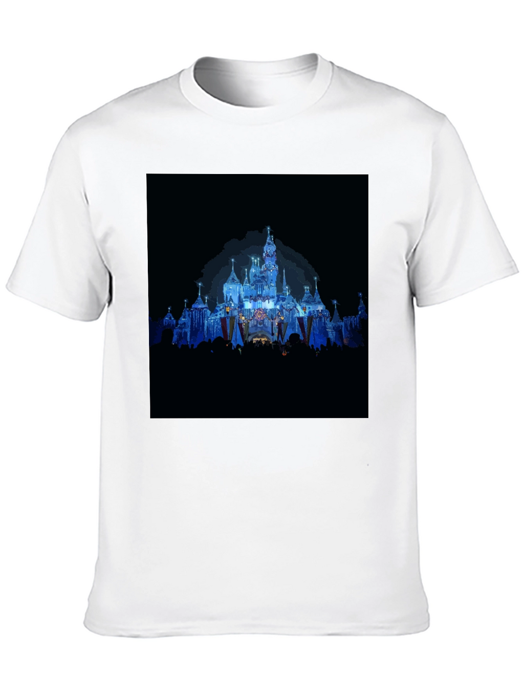 Magical Castle Print Black T-Shirt