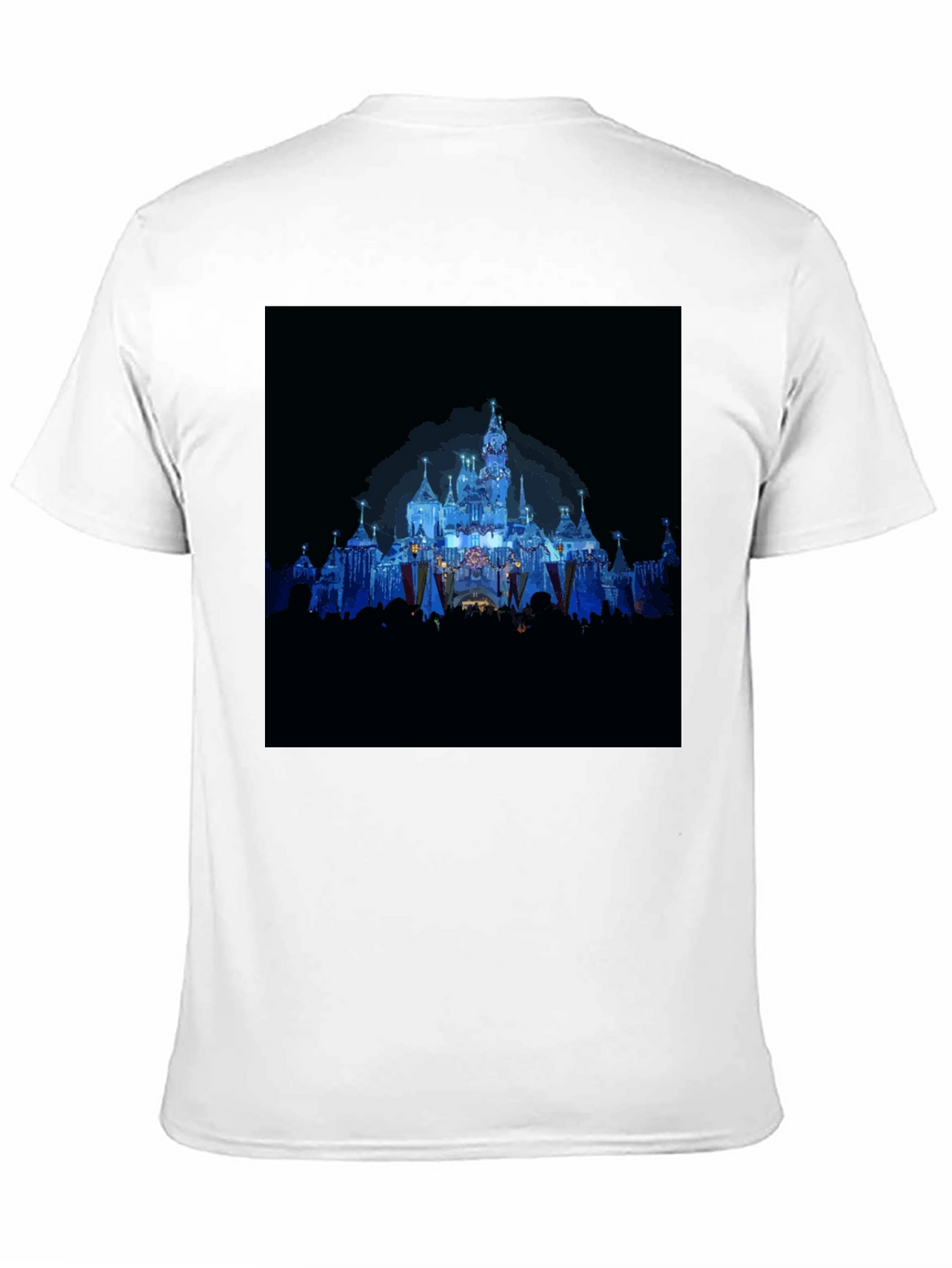Magical Castle Print Black T-Shirt