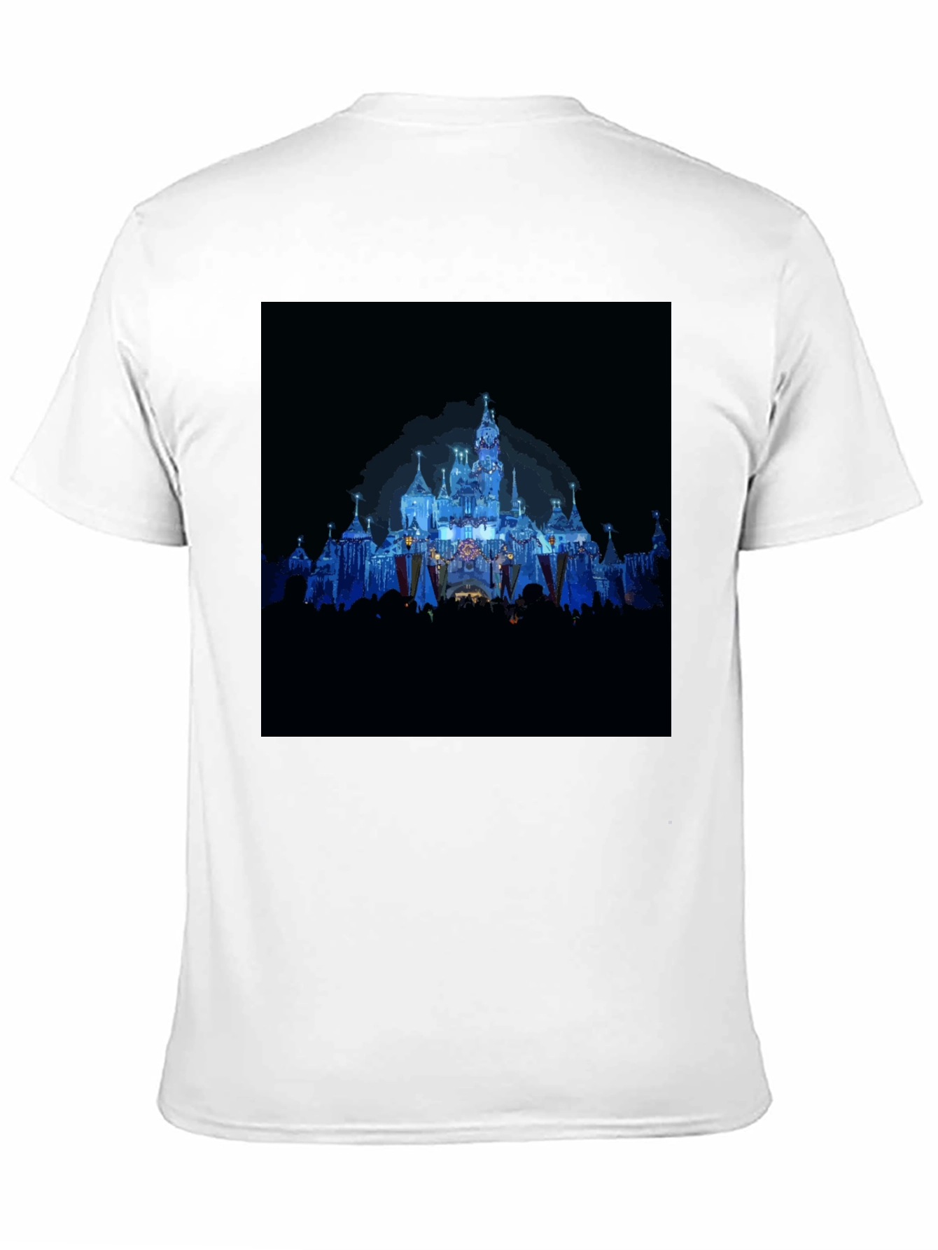 Magical Castle Print Black T-Shirt
