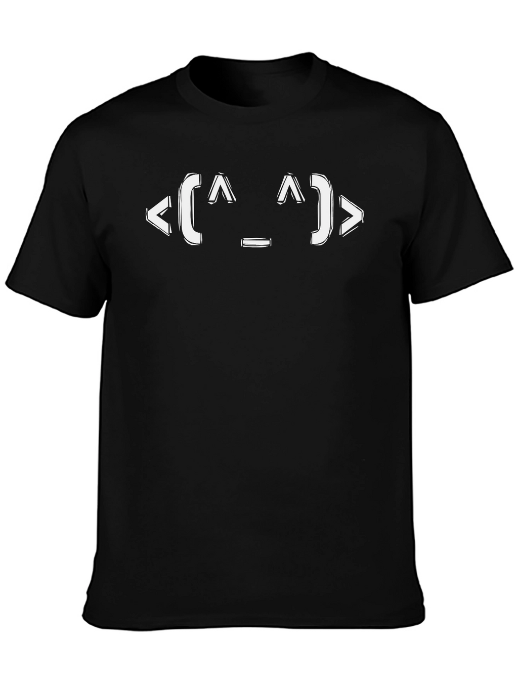ASCII Emoticon T-Shirt - Relaxed Fit Black Tee