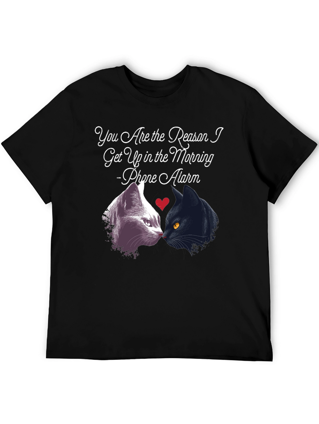 Cat Lover T-Shirt - Phone Alarm Funny Tee