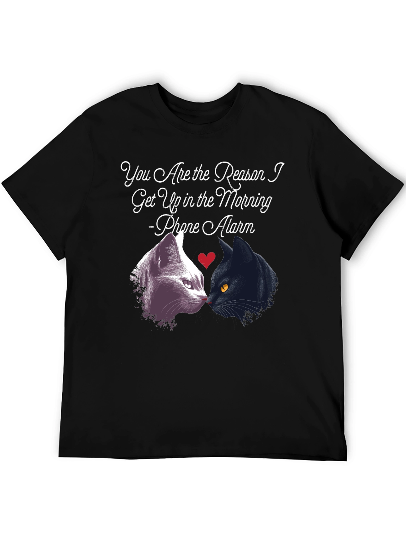 Cat Lover T-Shirt - Phone Alarm Funny Tee