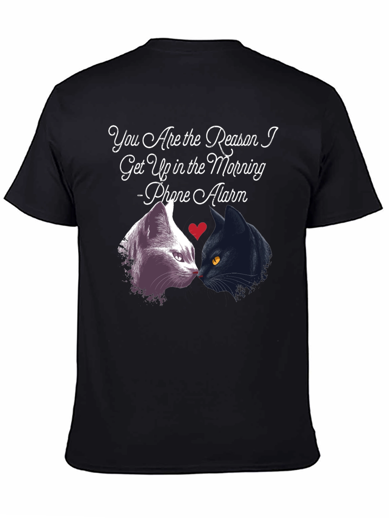 Cat Lover T-Shirt - Phone Alarm Funny Tee