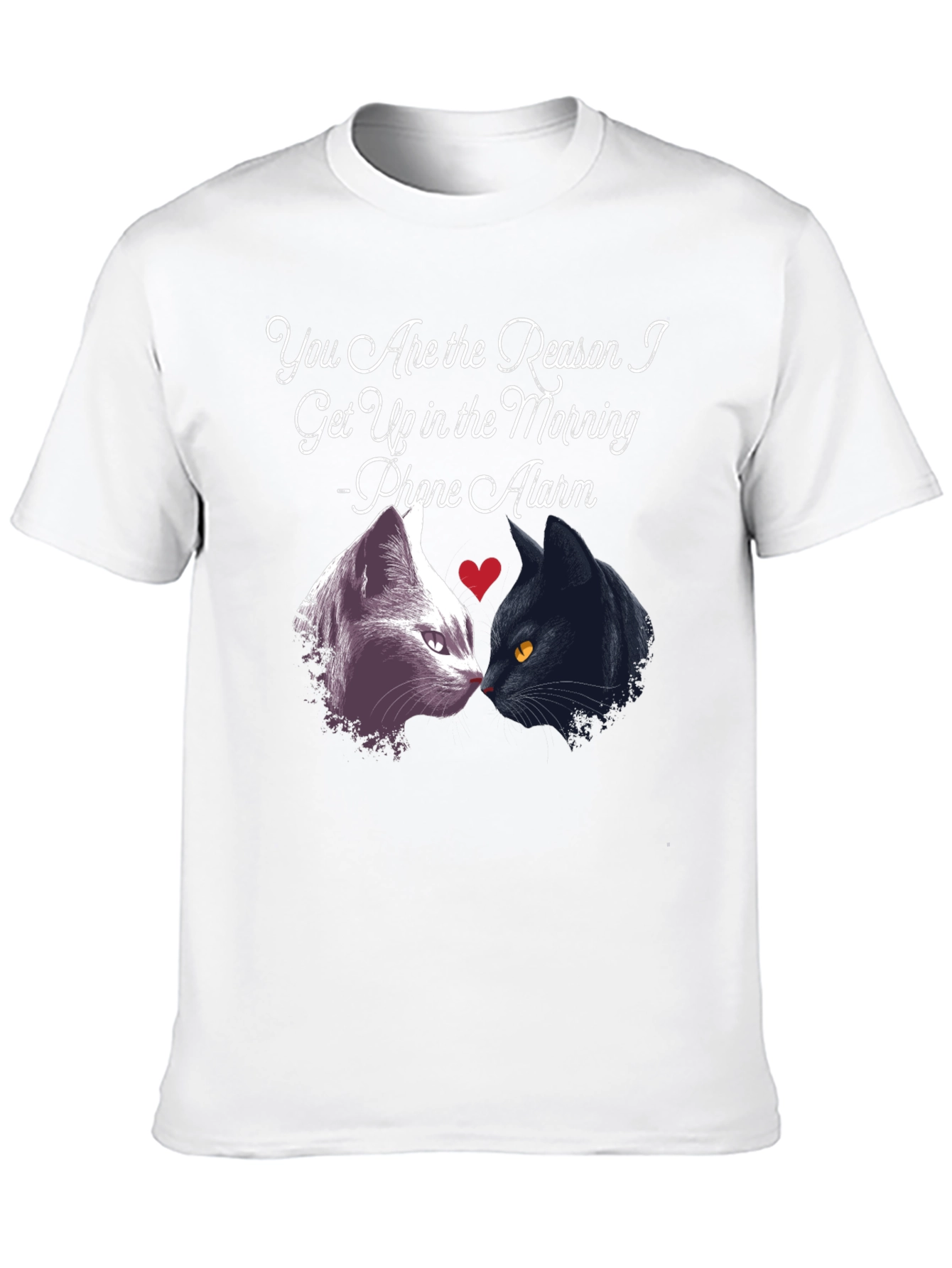 Cat Lover T-Shirt - Phone Alarm Funny Tee