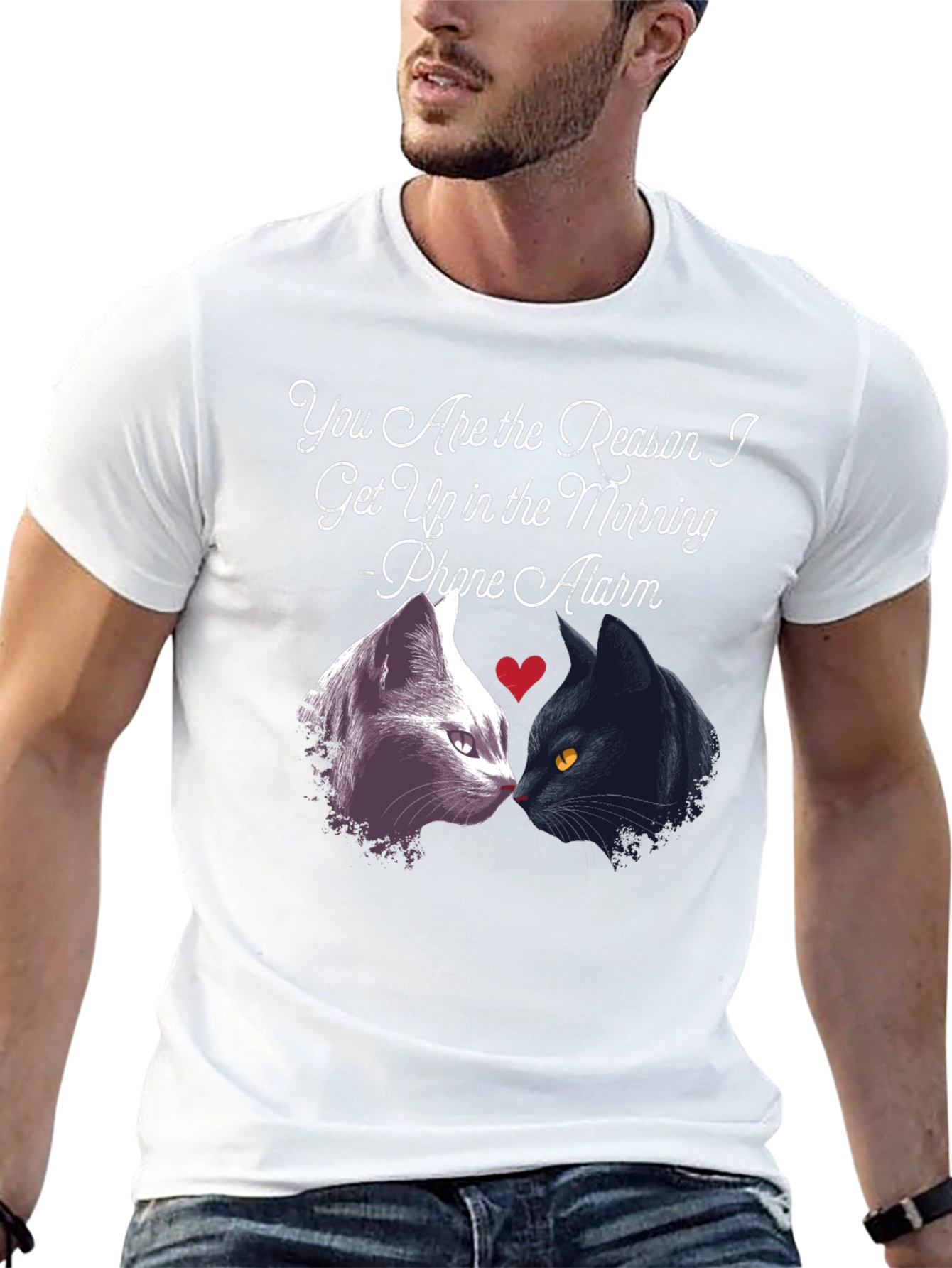 Cat Lover T-Shirt - Phone Alarm Funny Tee