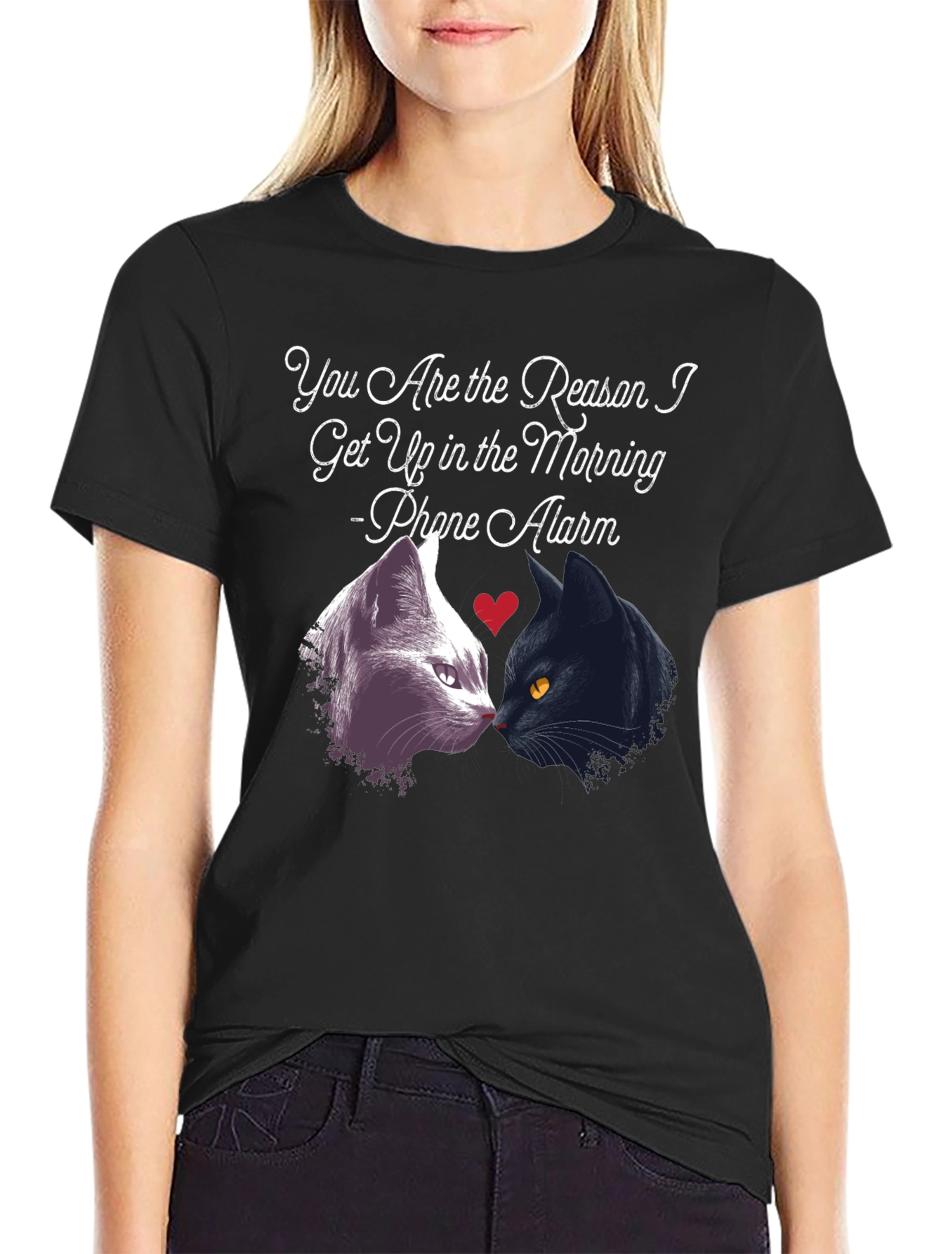Cat Lover T-Shirt - Phone Alarm Funny Tee