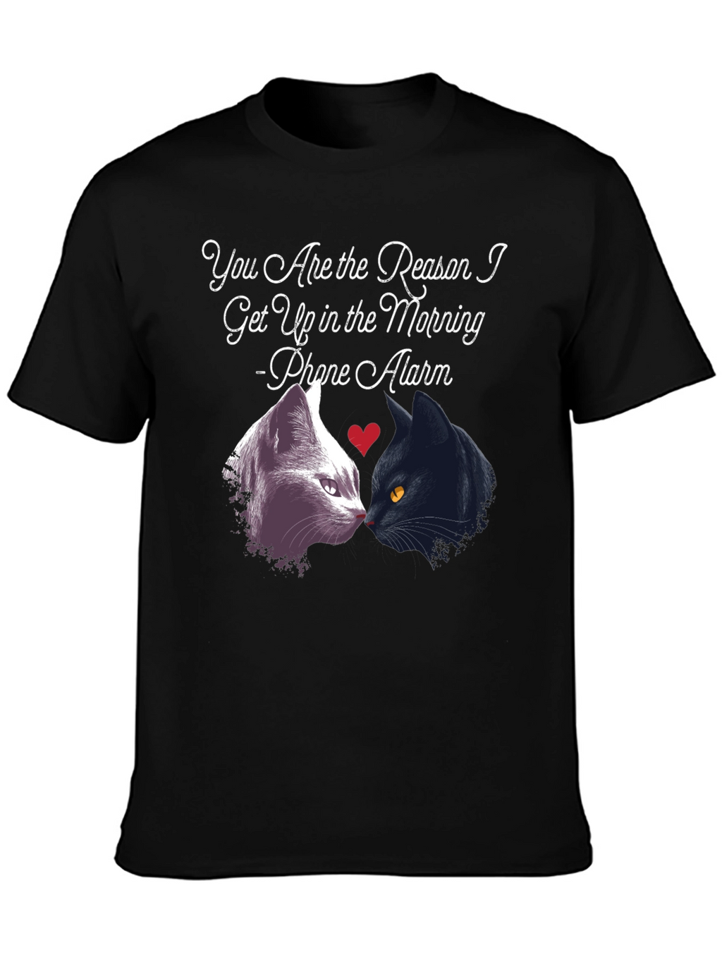 Cat Lover T-Shirt - Phone Alarm Funny Tee