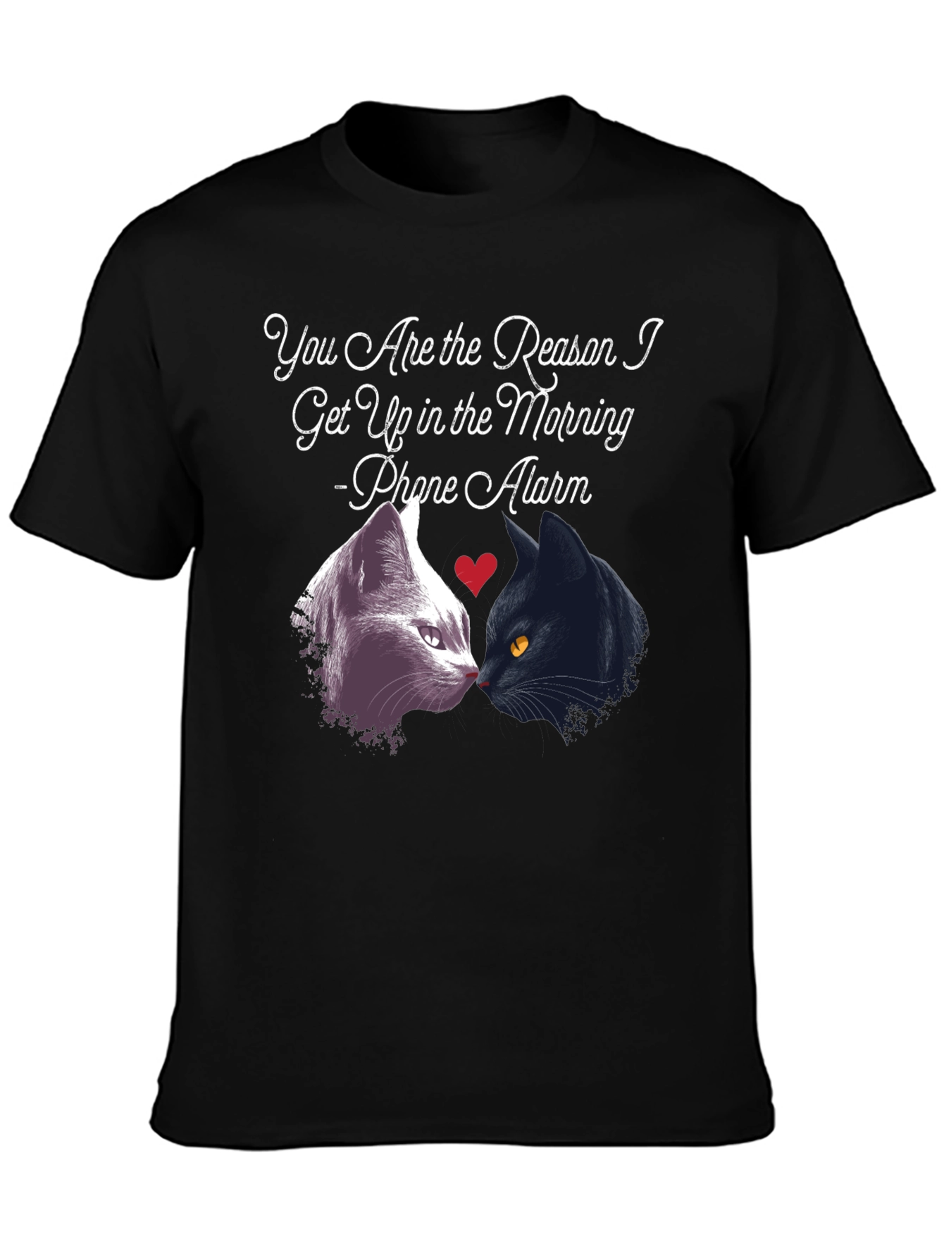Cat Lover T-Shirt - Phone Alarm Funny Tee