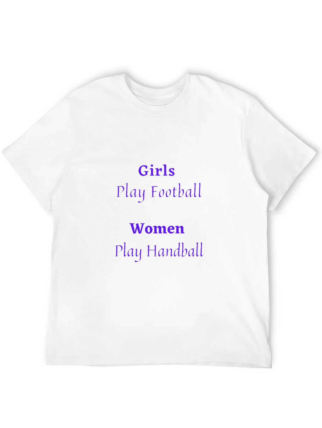 Girls Football Women Handball Black Graphic Tee