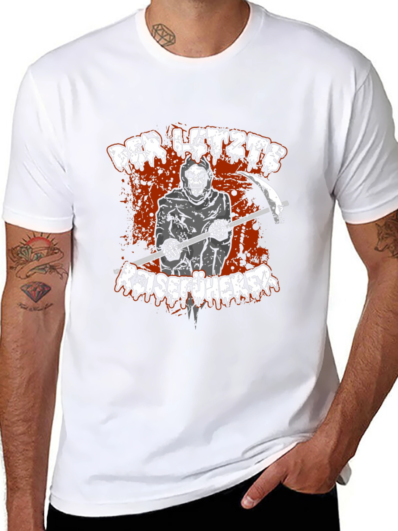 Grim Reaper Graphic Tee - Dark Humor Fashion