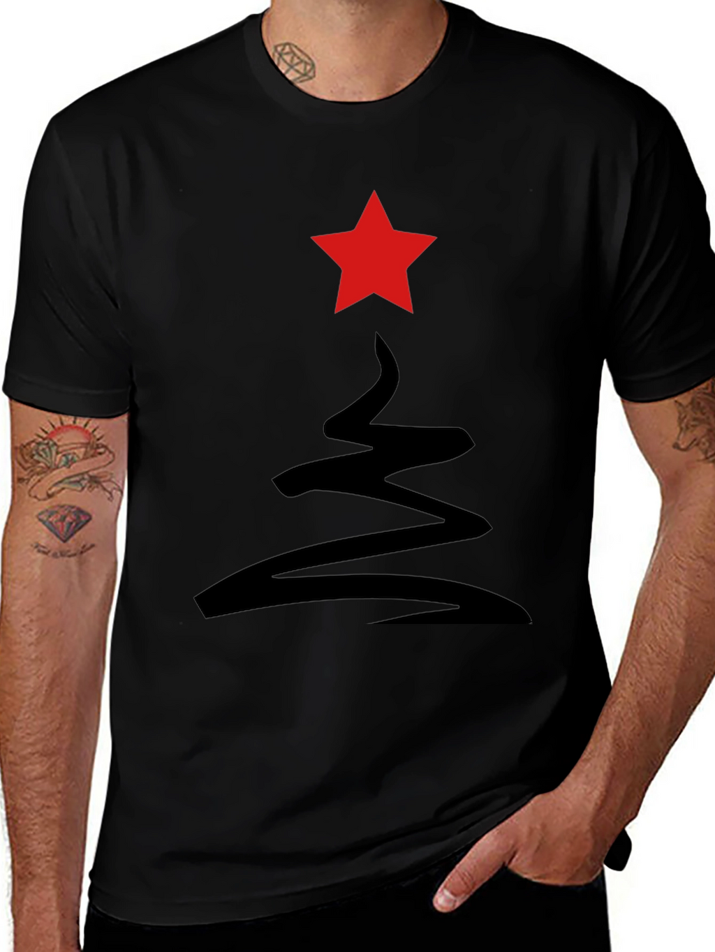 Abstract Holiday Tree Tee