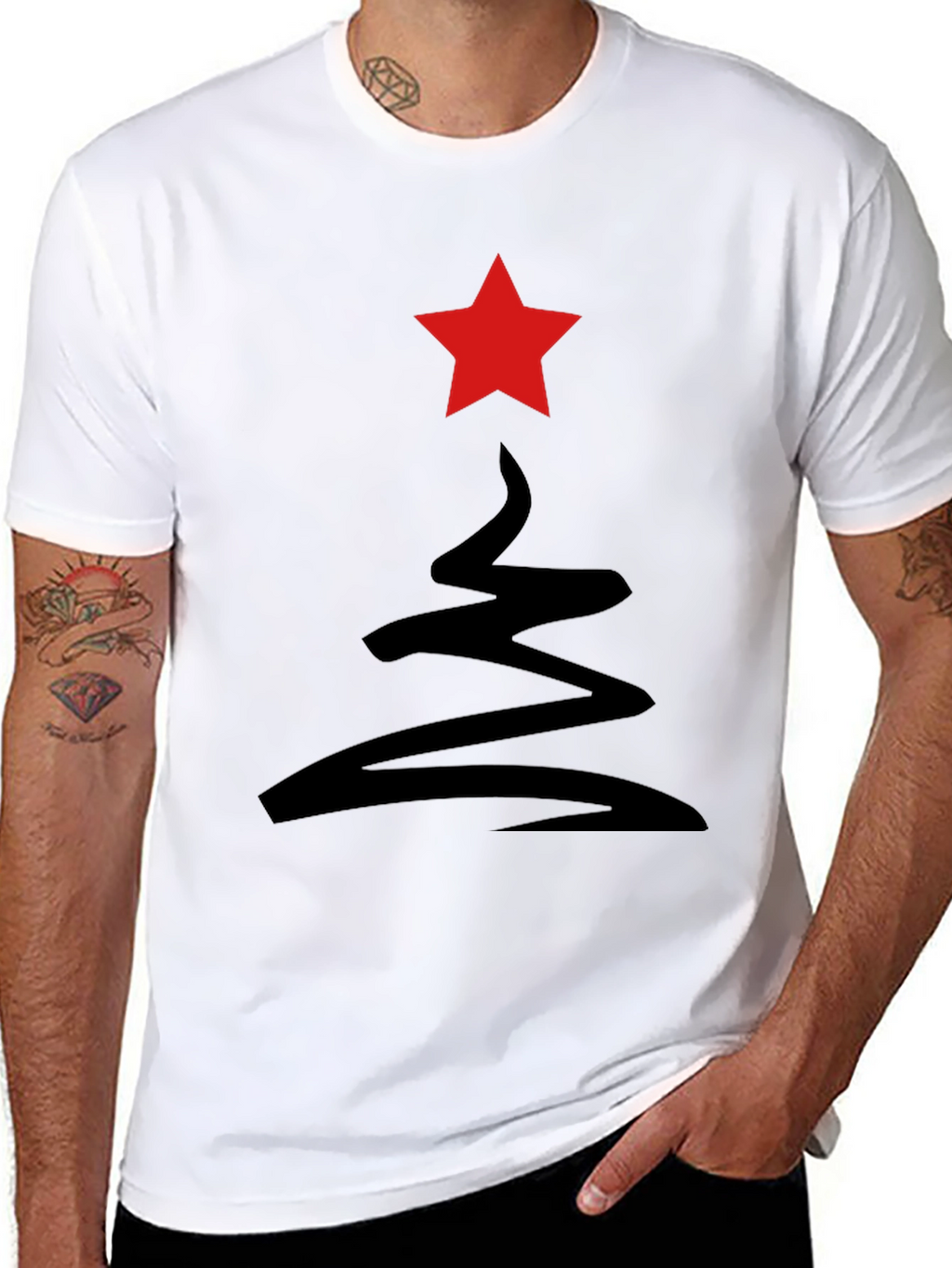 Abstract Holiday Tree Tee