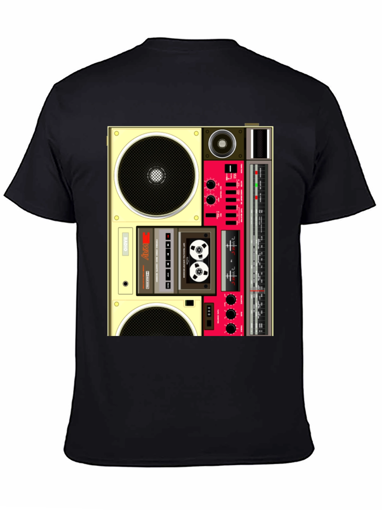 Retro Boombox Graphic Tee - Vintage Style