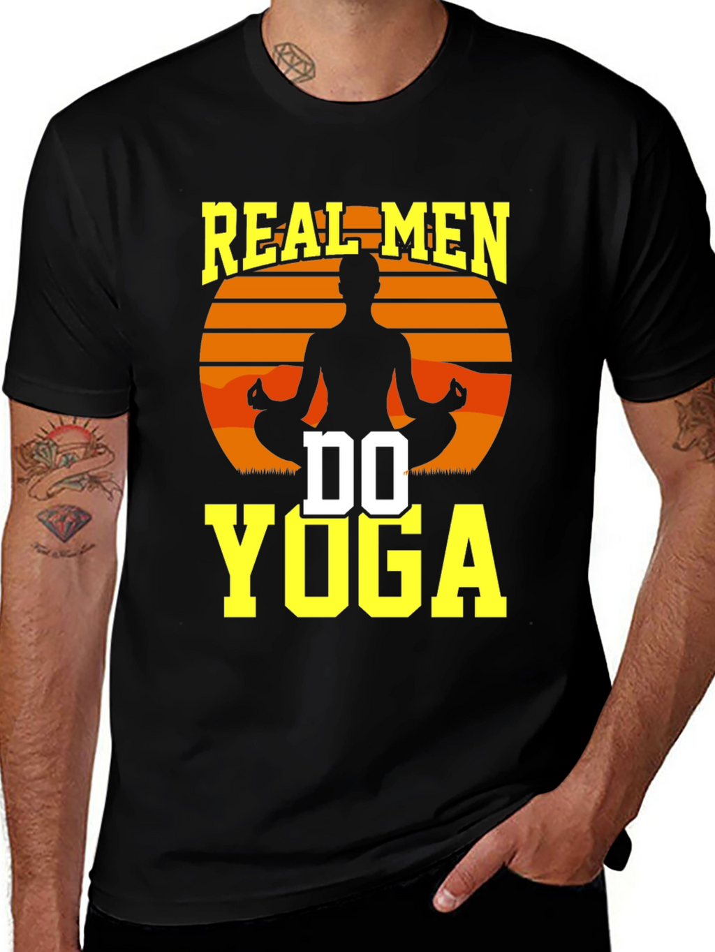 Real Men Do Yoga Graphic T-Shirt