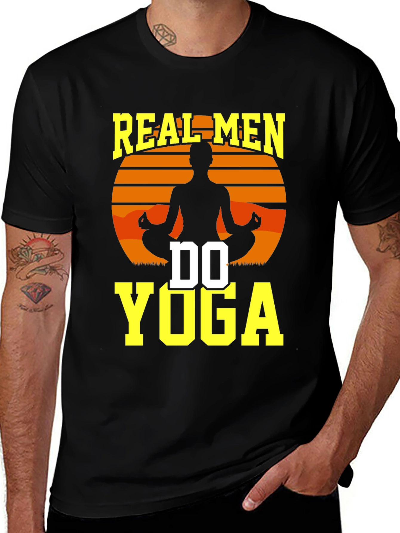 Real Men Do Yoga Graphic T-Shirt