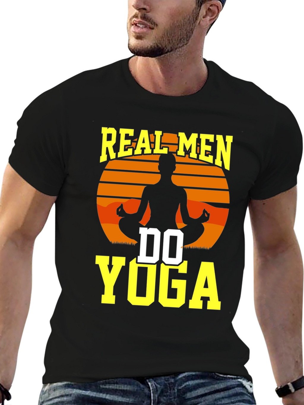 Real Men Do Yoga Graphic T-Shirt