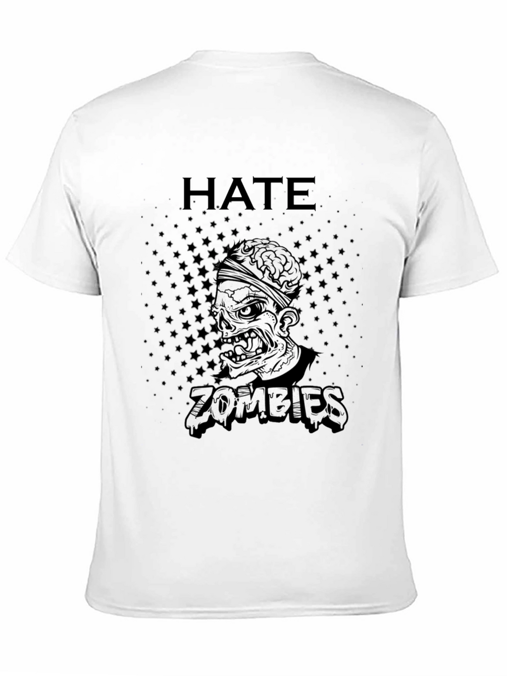 Hate Zombies Graphic Tee - Black Cotton T-Shirt