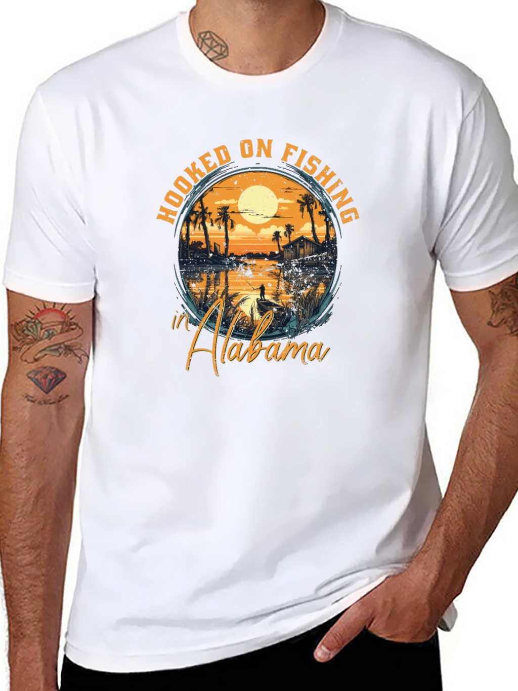 Hooked on Fishing in Alabama Tee
