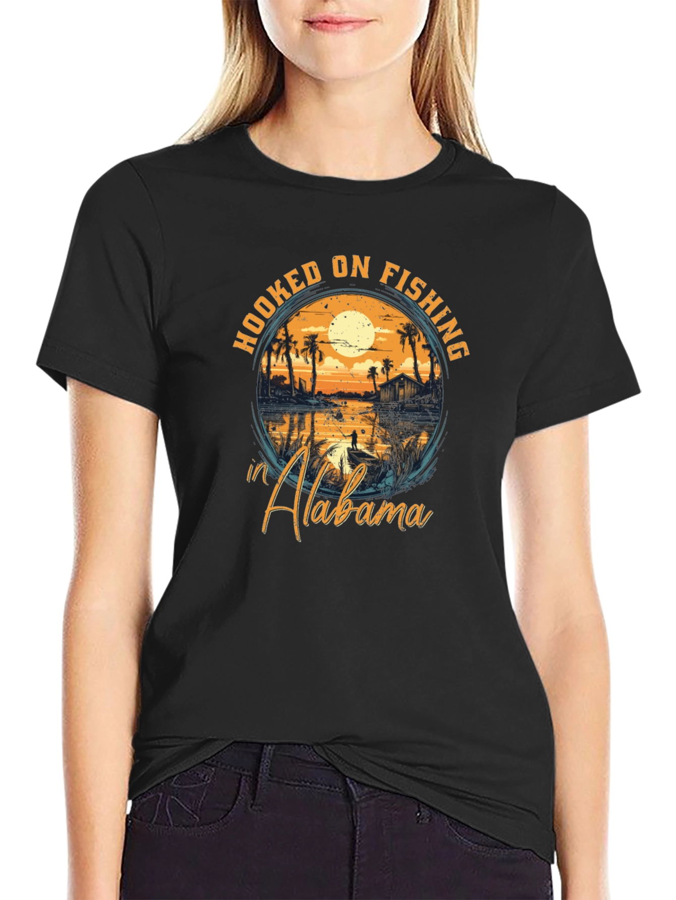 Hooked on Fishing in Alabama Tee