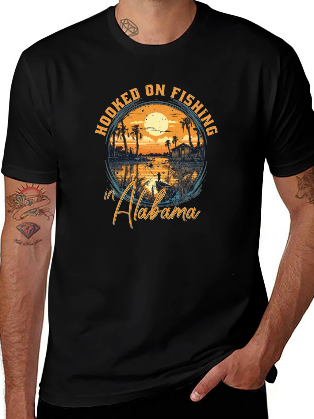 Hooked on Fishing in Alabama Tee