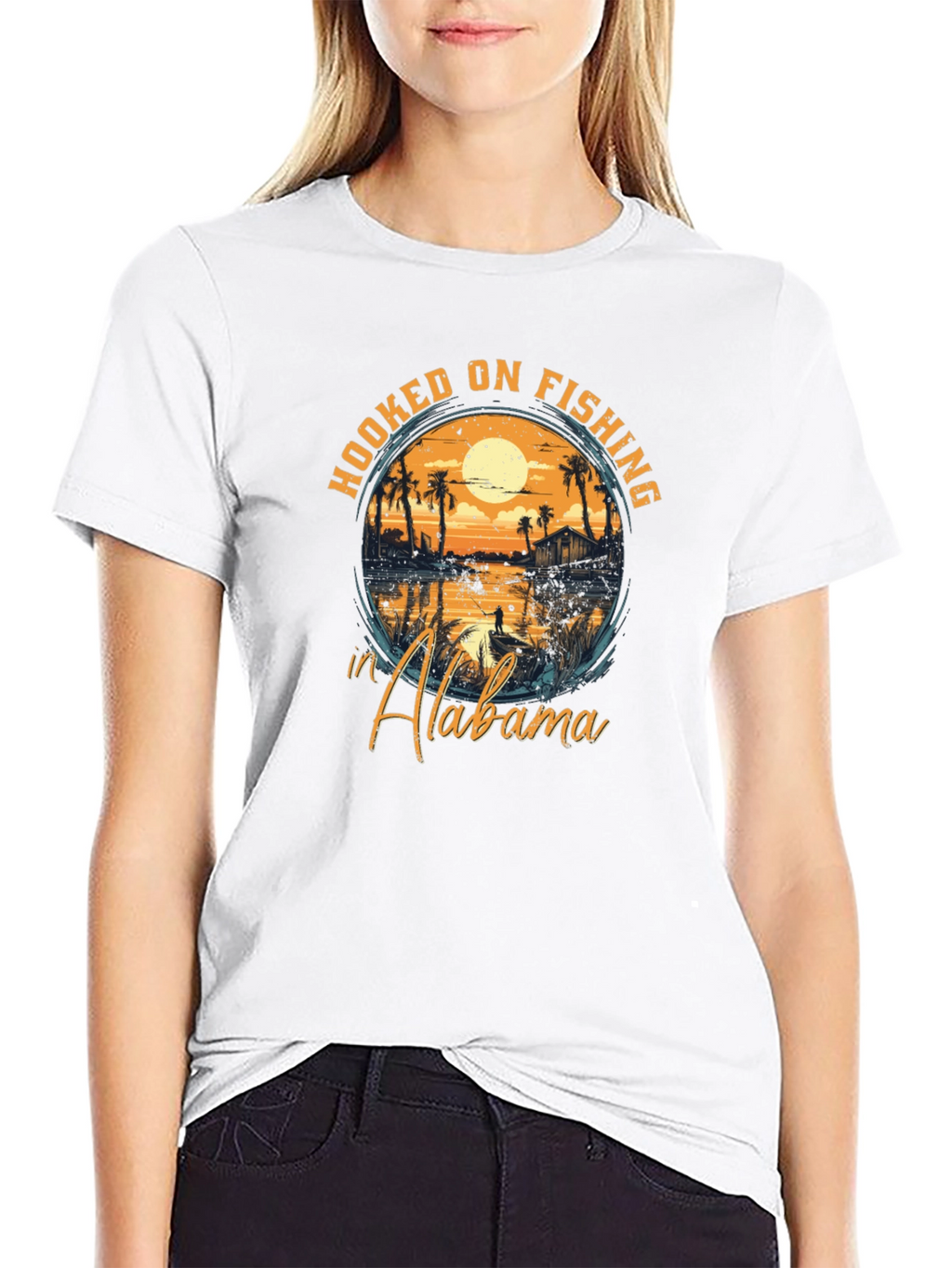 Hooked on Fishing in Alabama Tee